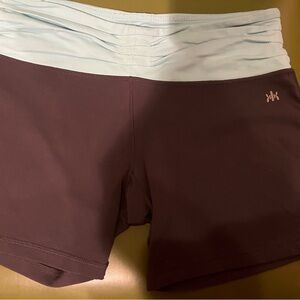 Kyodan Women's Athletic Shorts in Light Blue and Gray